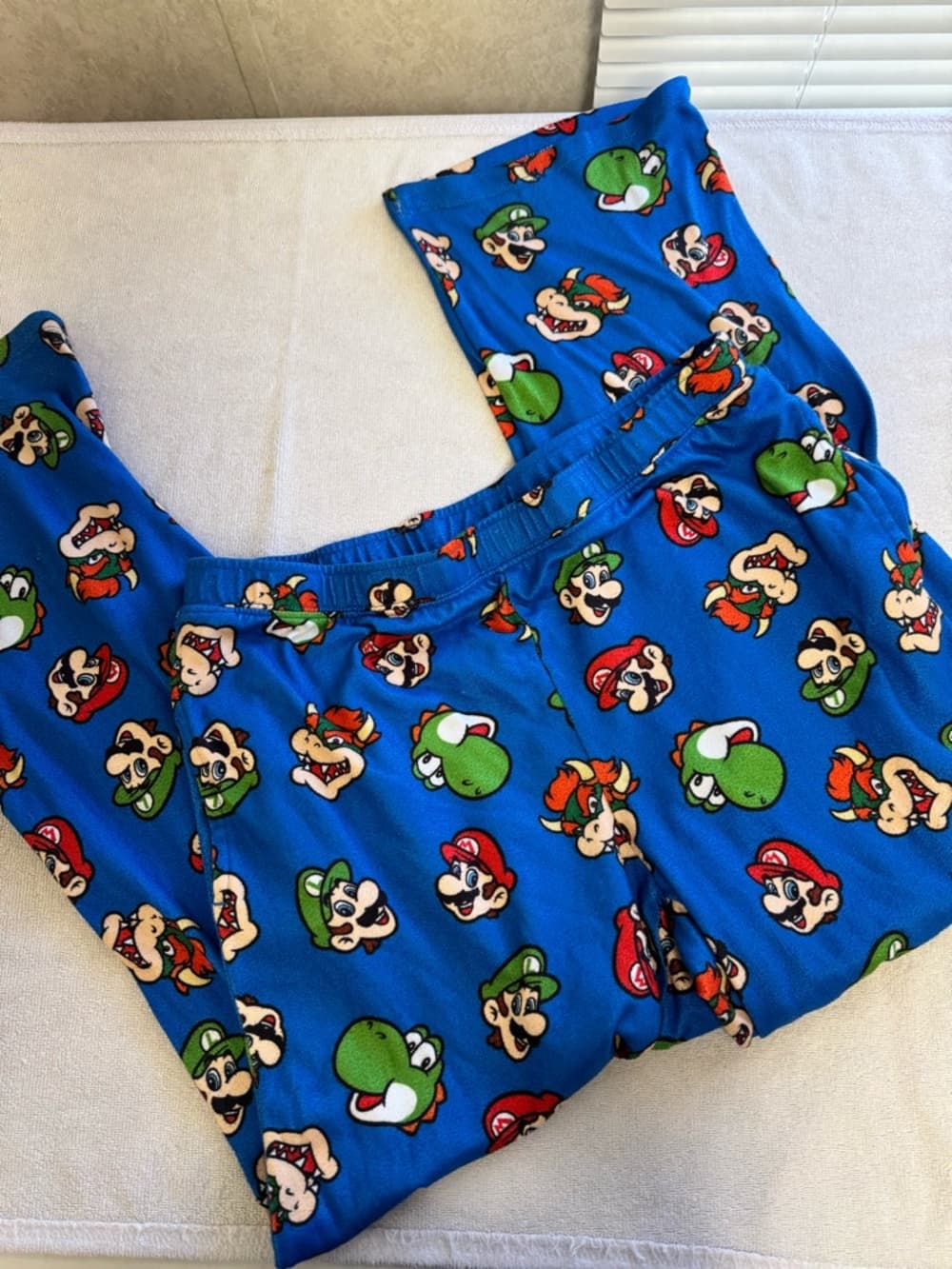 Blue Superhero Character Print Women's Pajama Pants
