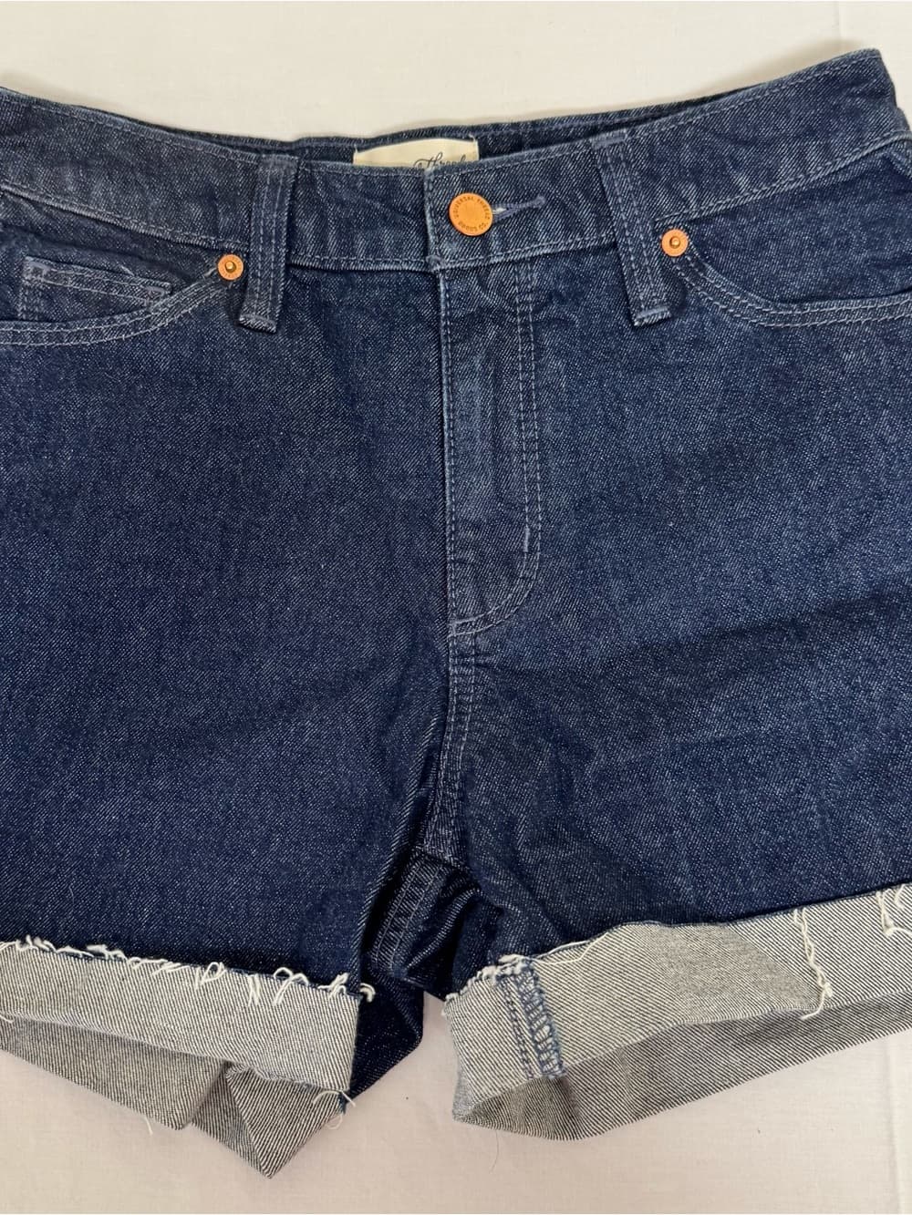 Universal Thread Dark Blue Denim Cuffed Women's Shorts