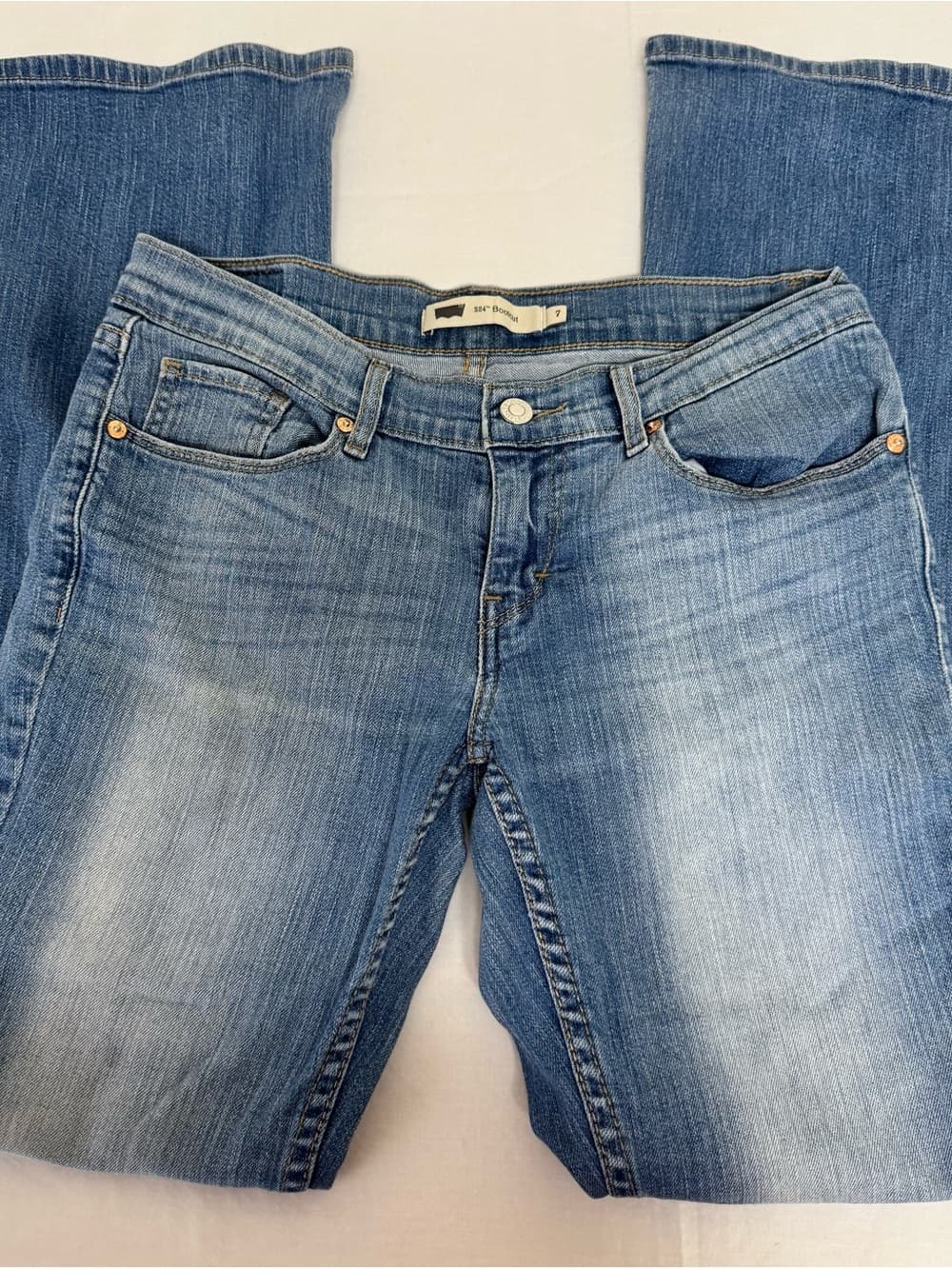 Levi's 524 Bootcut Light Blue Washed Jeans