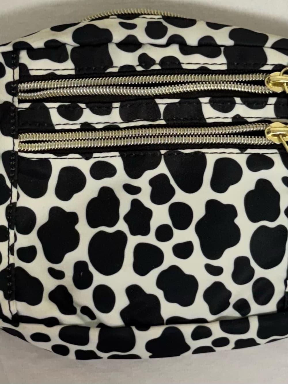 Black and White Cow Print Belt Bag