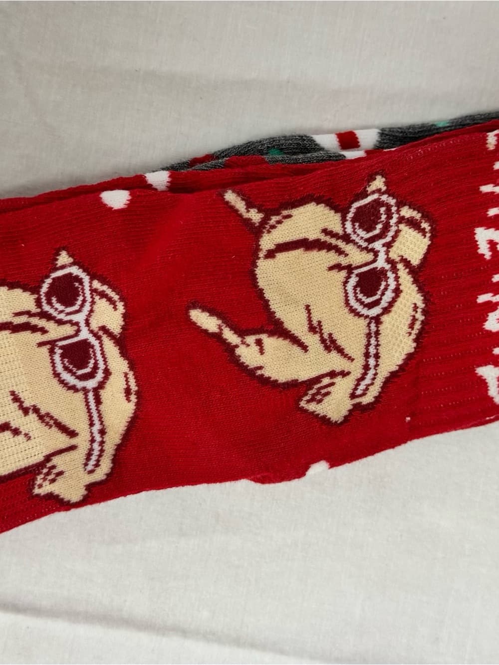 FRIENDS Red and Gray Holiday Crew Socks