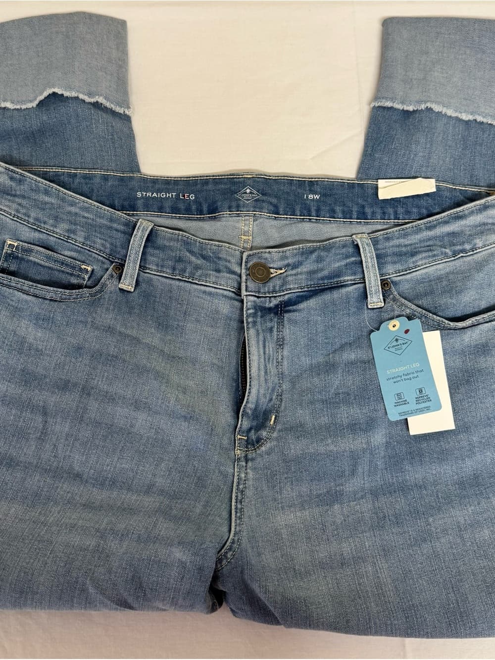 St. John's Bay Light Blue Women's Straight Leg Jeans
